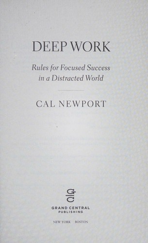 Cover of Deep Work - Cal Newport