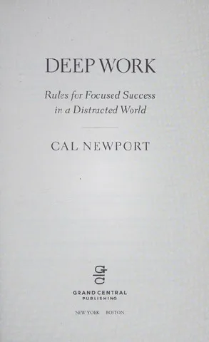 Cover of Deep Work